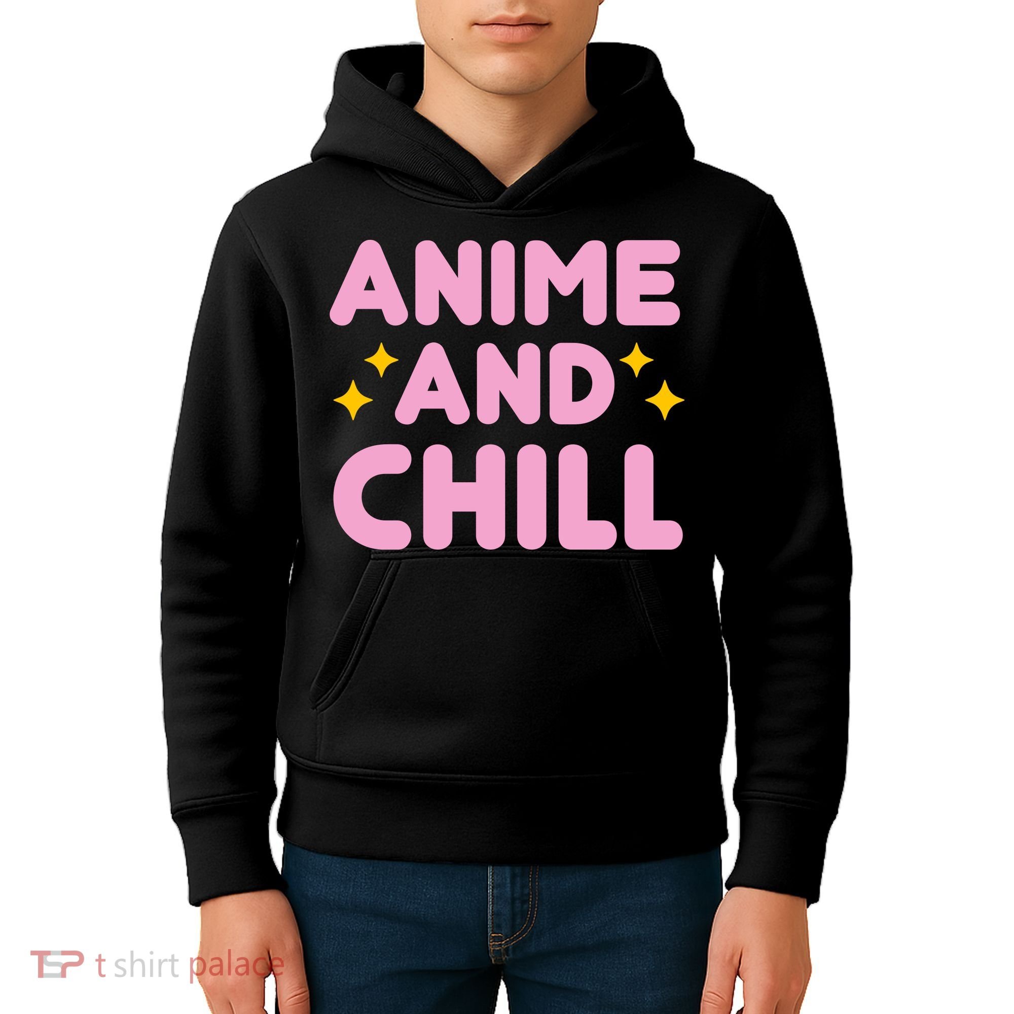 Anime And Chill Kids Hoodie