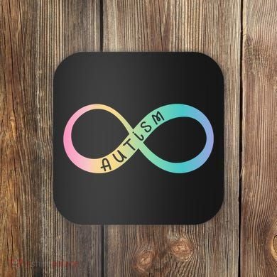 Autism Awareness Colorful Neurodiversity Symbol Coaster