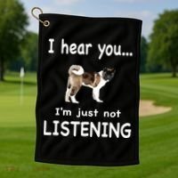 American Akita Dog American Akita Golf Towel thumb 1