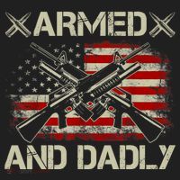 Armed And Dadly Funny Deadly Father Gifts For Fathers Day Beanie thumb 2