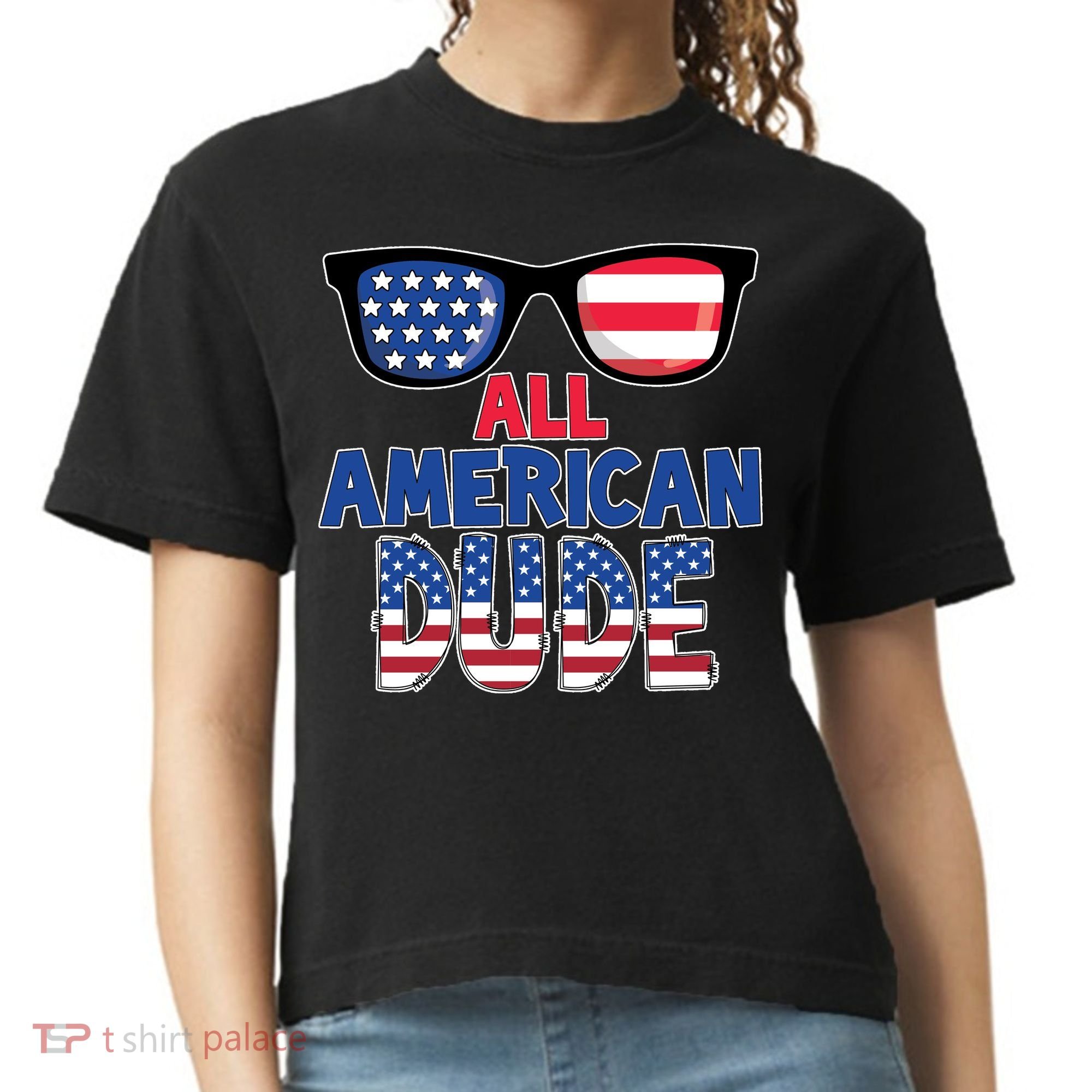 All American Dude 4th Of July Comfort Colors Boxy T-Shirt
