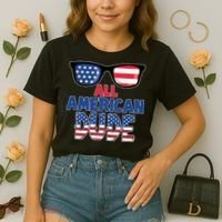 All American Dude 4th Of July Comfort Colors Boxy T-Shirt thumb 2