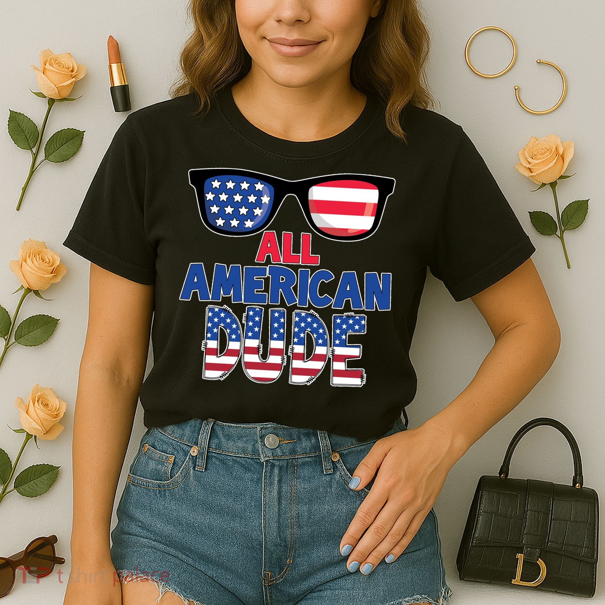 All American Dude 4th Of July Comfort Colors Boxy T-Shirt
