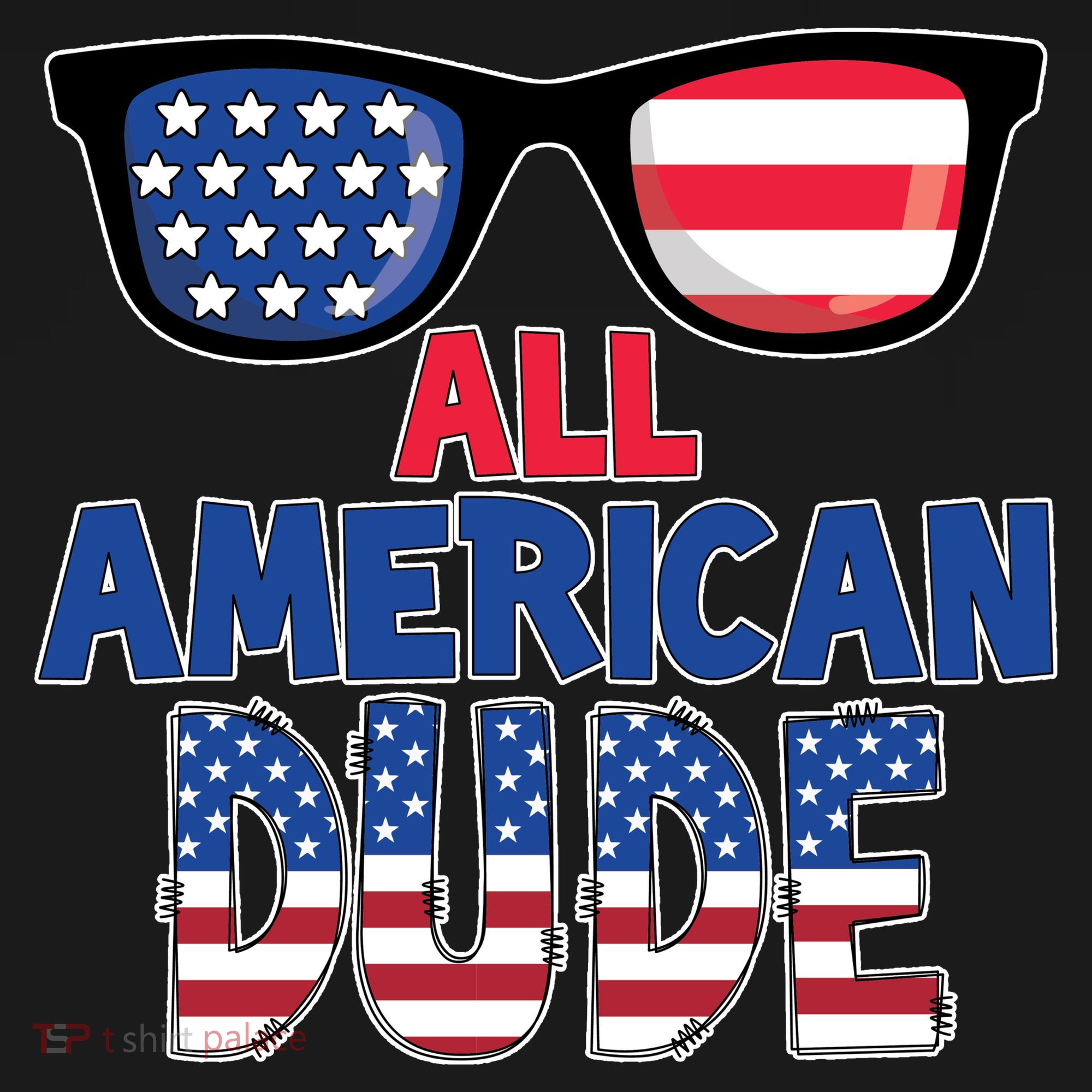 All American Dude 4th Of July Toddler Hoodie