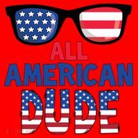 All American Dude 4th Of July Santa Hat thumb 1