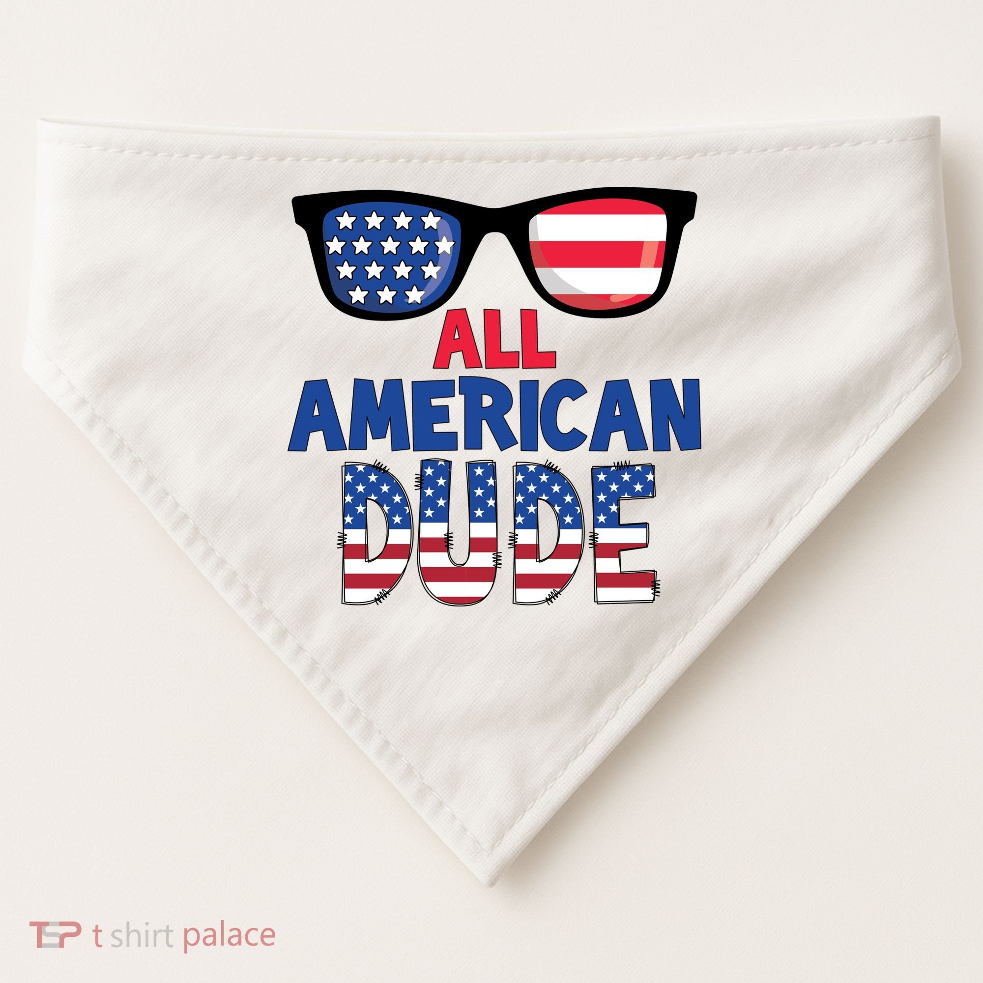 All American Dude 4th Of July USA-Made Doggie Bandana