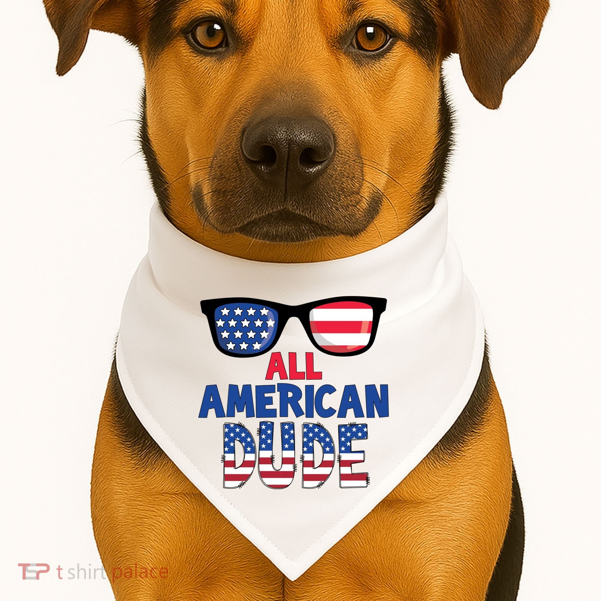 All American Dude 4th Of July USA-Made Doggie Bandana