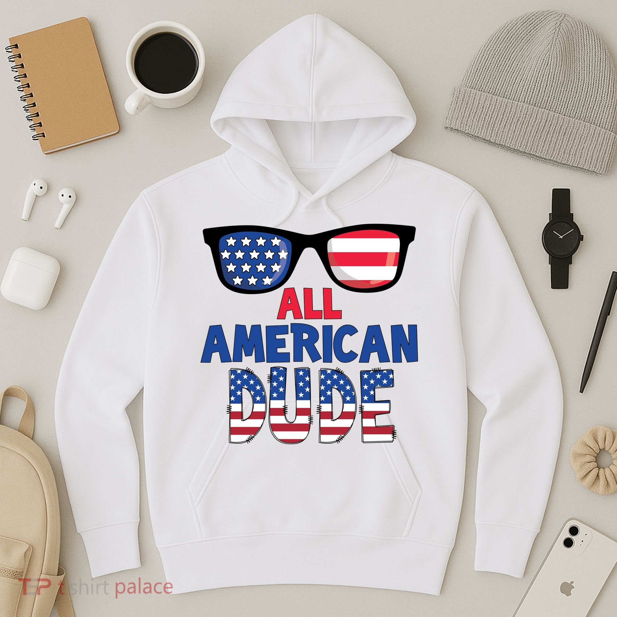 All American Dude 4th Of July Hoodie