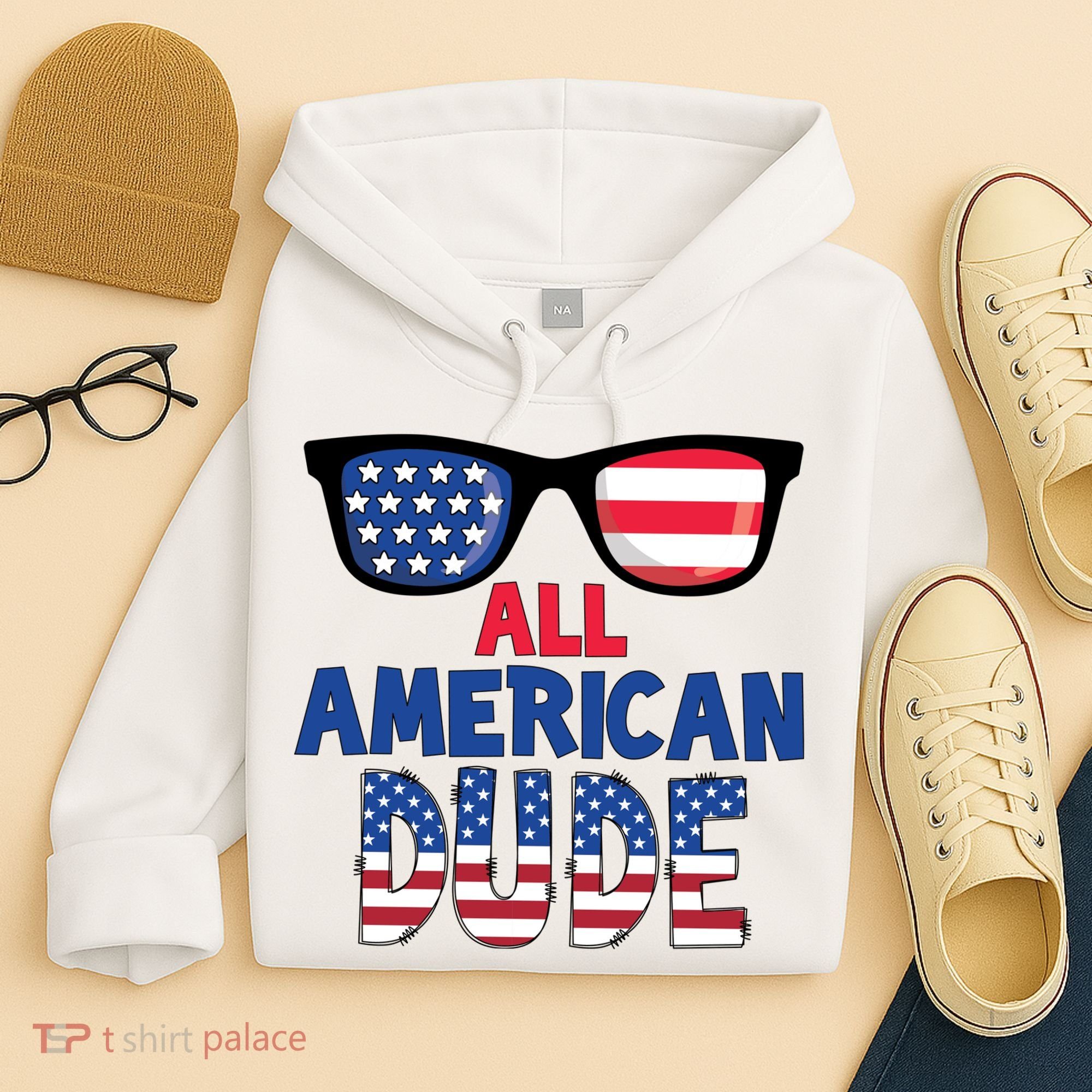 All American Dude 4th Of July Hoodie