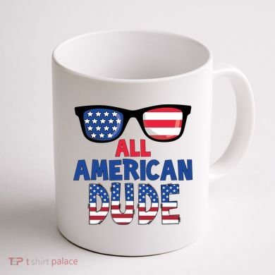All American Dude 4th Of July Coffee Mug back