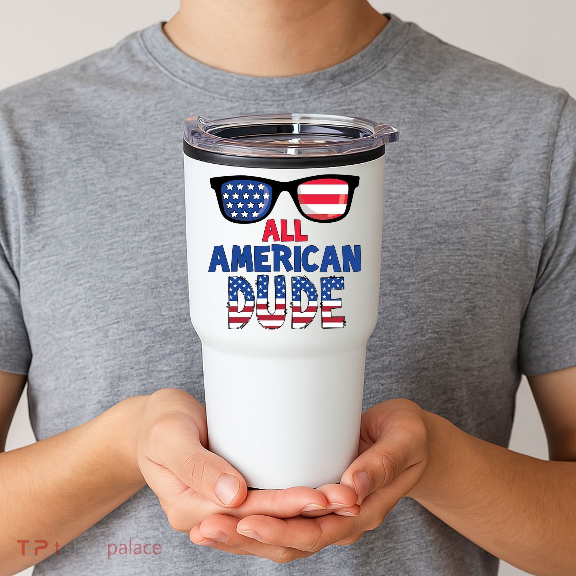 All American Dude 4th Of July Tumbler