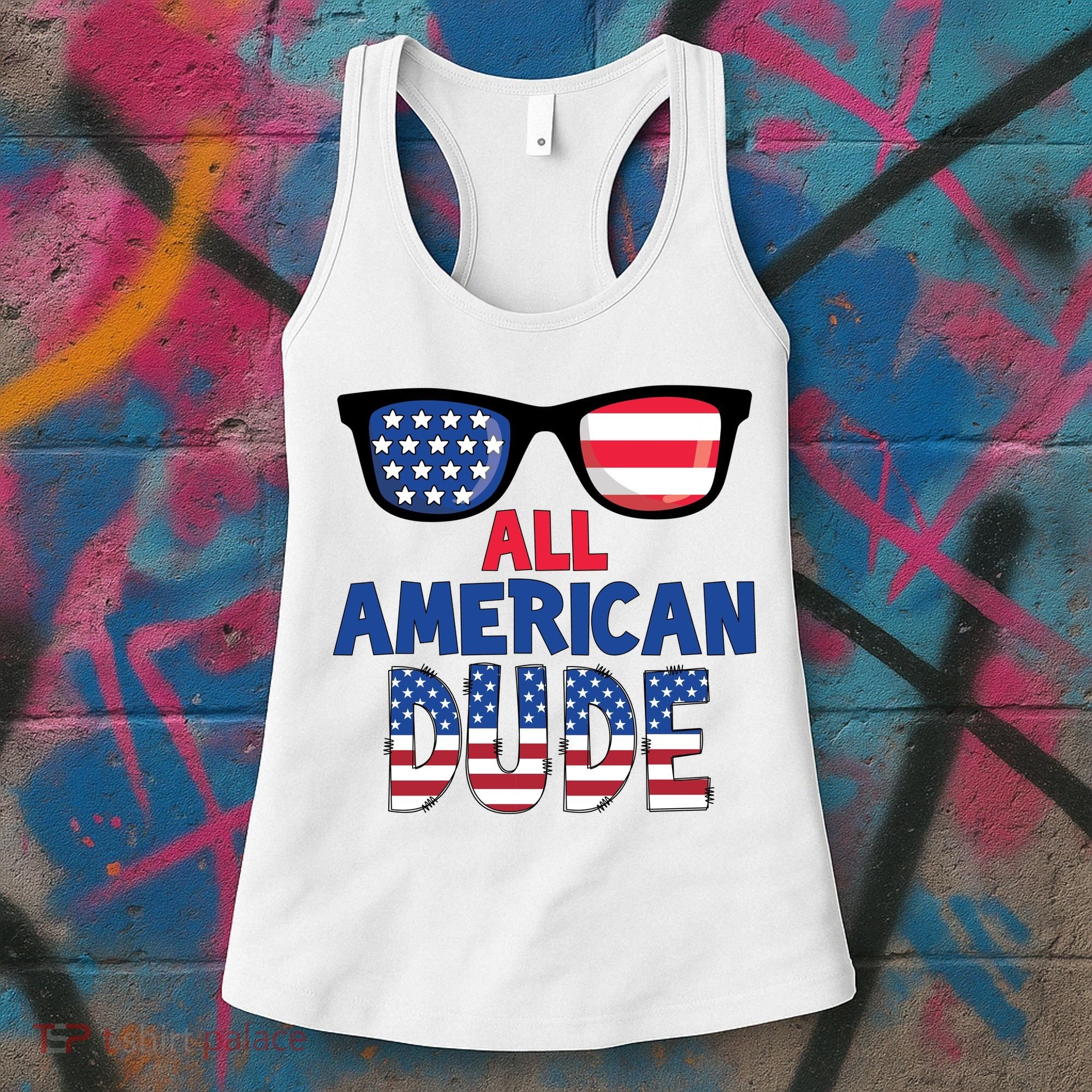 All American Dude 4th Of July Women's Tank Top