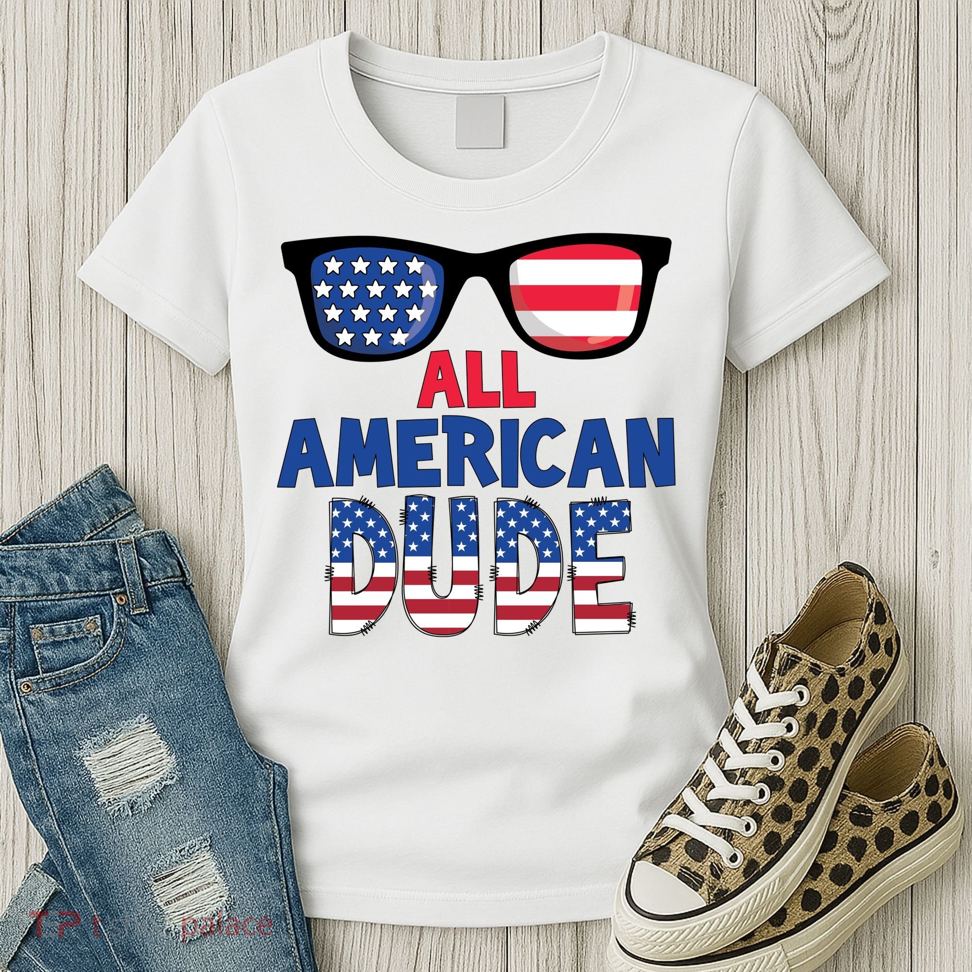 All American Dude 4th Of July Women's T-Shirt