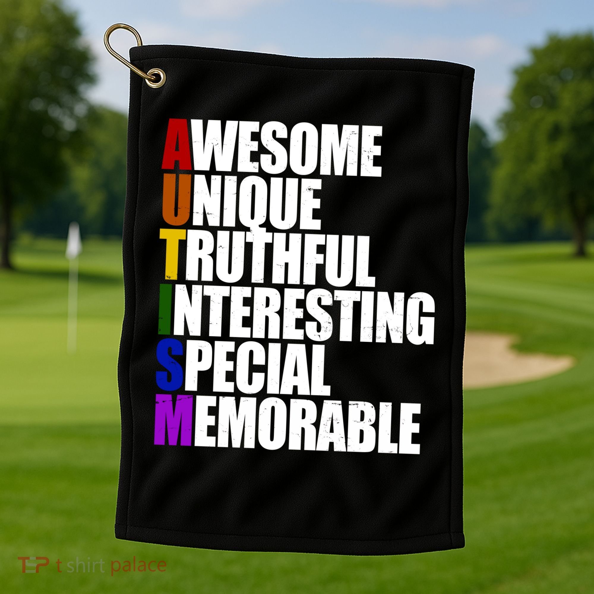 Autism Awareness Defined Quote Golf Towel