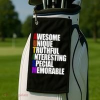 Autism Awareness Defined Quote Golf Towel thumb 2