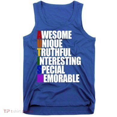 Autism Awareness Defined Quote Tank Top