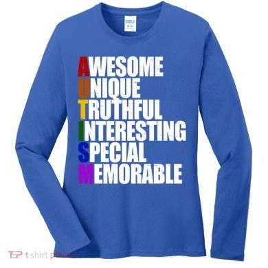 Autism Awareness Defined Quote Women's Long Sleeve Shirt
