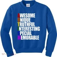 Autism Awareness Defined Quote Kids Sweatshirt thumb 0