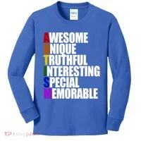Autism Awareness Defined Quote Kids Long Sleeve Shirt thumb 0