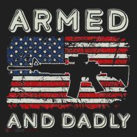 Armed And Dadly Funny Deadly Father Gift For Father's Day Beanie thumb 2