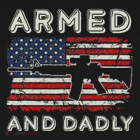 Armed And Dadly Funny Deadly Father Gift For Father's Day Mousepad thumb 1