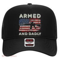 Armed And Dadly Funny Deadly Father Gift For Father's Day Hat thumb 0