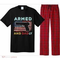 Armed And Dadly Funny Deadly Father Gift For Father's Day Pajama Set thumb 0