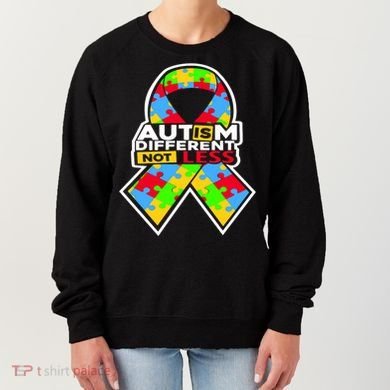 Autism Awareness Different Not Less Puzzle Ribbon Women's Sweatshirt