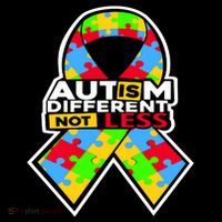 Autism Awareness Different Not Less Puzzle Ribbon USA-Made Doggie Bandana thumb 2