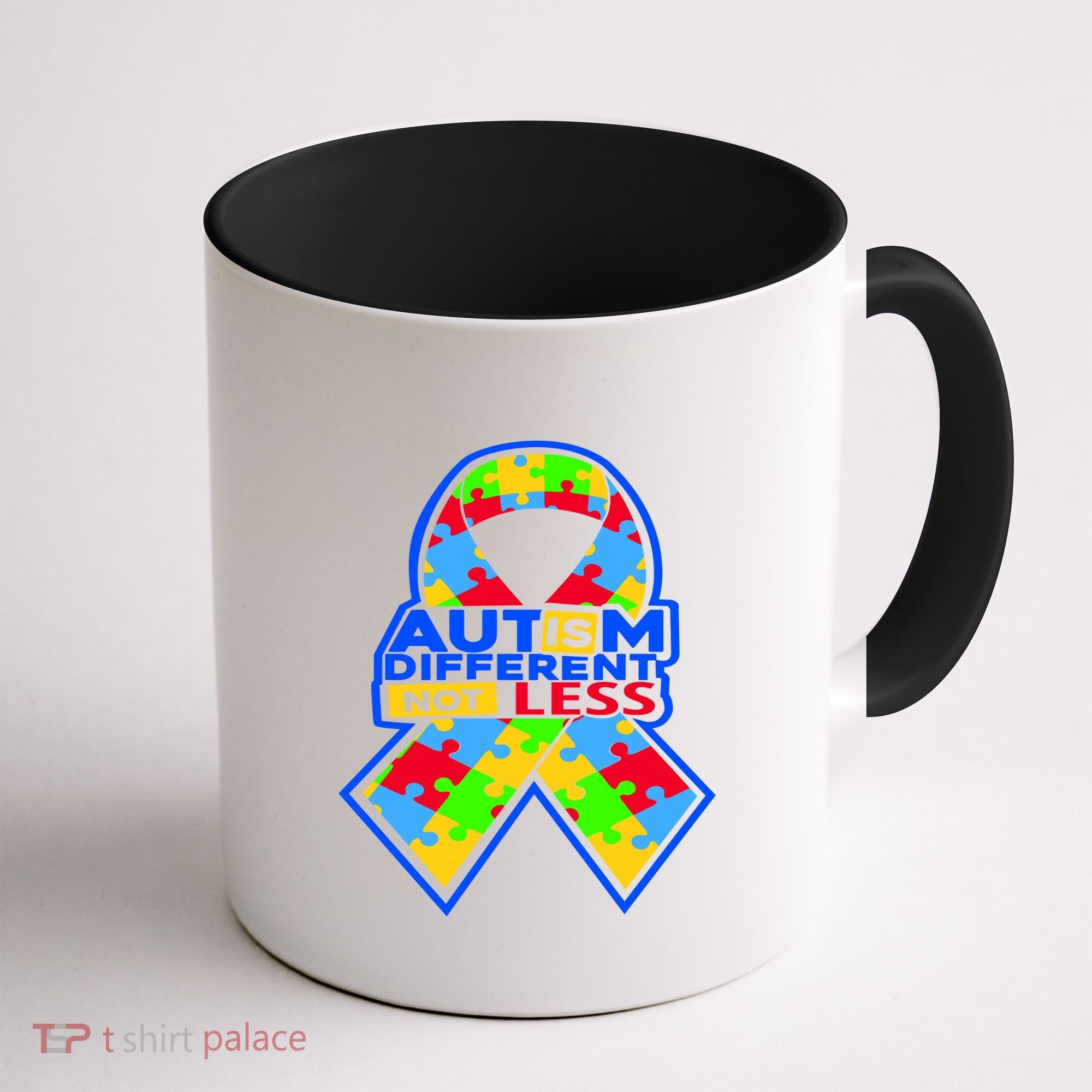 Autism Awareness Different Not Less Puzzle Ribbon Coffee Mug