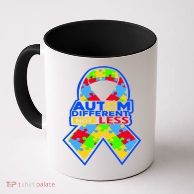 Autism Awareness Different Not Less Puzzle Ribbon Coffee Mug