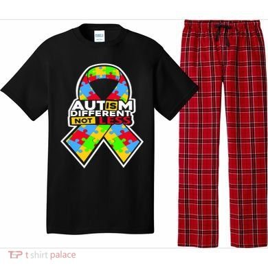 Autism Awareness Different Not Less Puzzle Ribbon Pajama Set