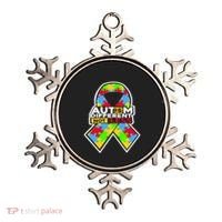 Autism Awareness Different Not Less Puzzle Ribbon Ornament thumb 0