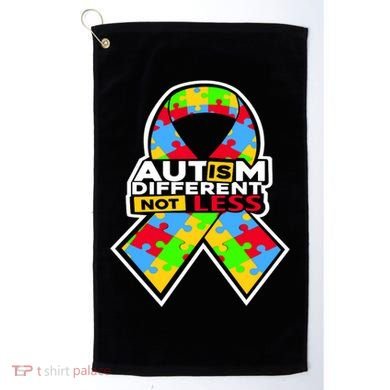 Autism Awareness Different Not Less Puzzle Ribbon Golf Towel