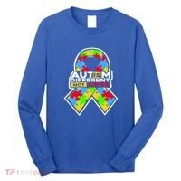 Autism Awareness Different Not Less Puzzle Ribbon Long Sleeve Shirt thumb 0