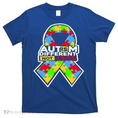 Autism Awareness Different Not Less Puzzle Ribbon T-Shirt
