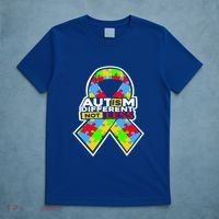 Autism Awareness Different Not Less Puzzle Ribbon T-Shirt thumb 5