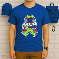 Autism Awareness Different Not Less Puzzle Ribbon T-Shirt thumb 6