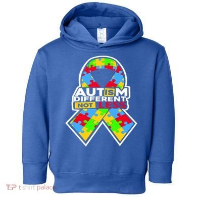 Autism Awareness Different Not Less Puzzle Ribbon Toddler Hoodie