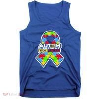 Autism Awareness Different Not Less Puzzle Ribbon Tank Top thumb 0