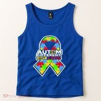Autism Awareness Different Not Less Puzzle Ribbon Tank Top thumb 2