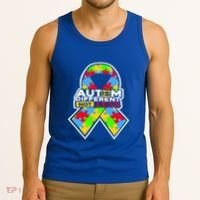 Autism Awareness Different Not Less Puzzle Ribbon Tank Top thumb 3