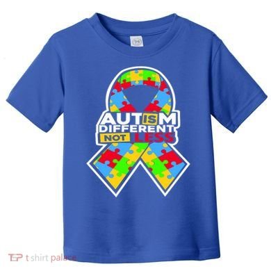 Autism Awareness Different Not Less Puzzle Ribbon Toddler T-Shirt