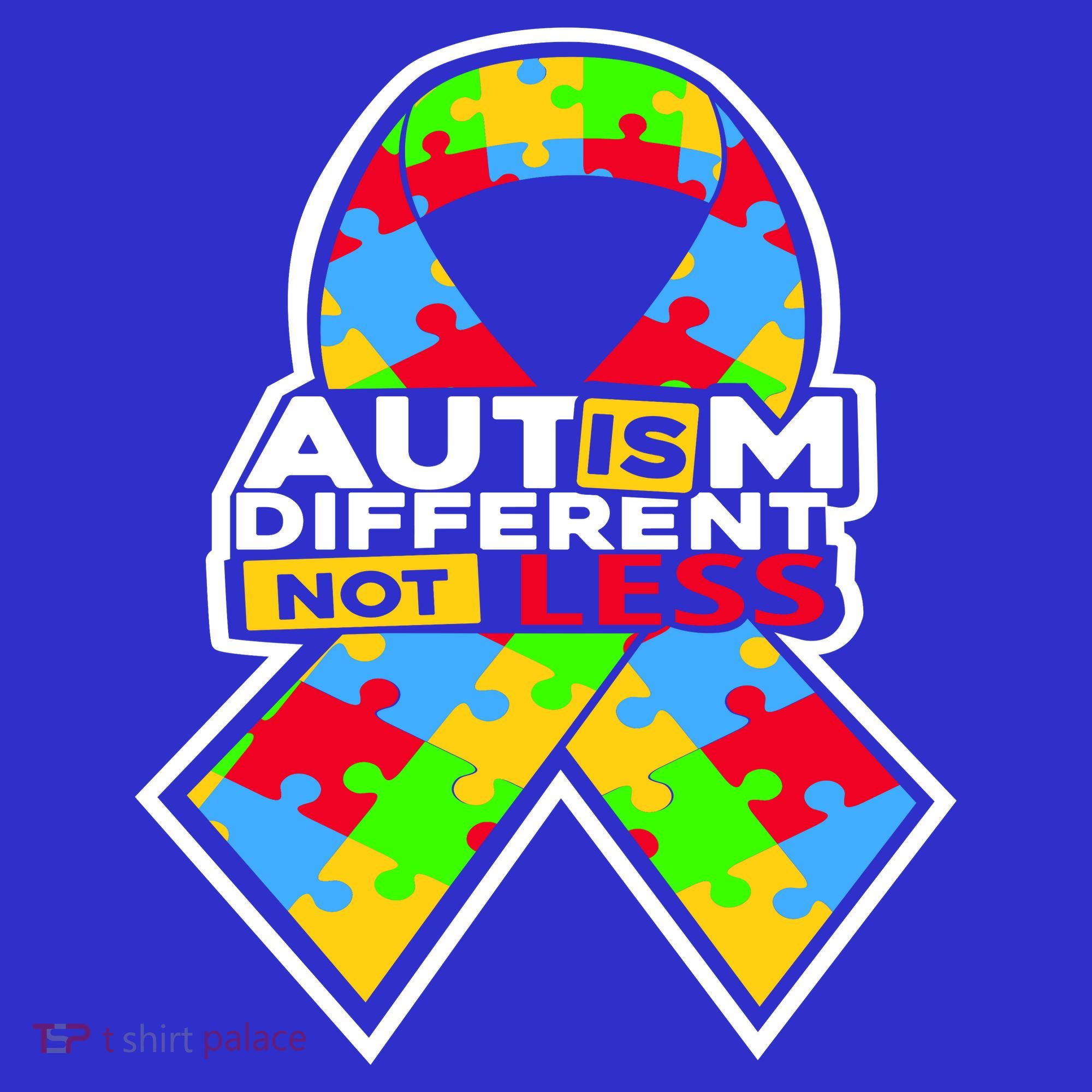 Autism Awareness Different Not Less Puzzle Ribbon Toddler T-Shirt