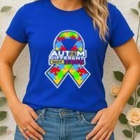 Autism Awareness Different Not Less Puzzle Ribbon Women's T-Shirt thumb 2