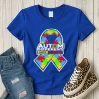 Autism Awareness Different Not Less Puzzle Ribbon Women's T-Shirt thumb 3