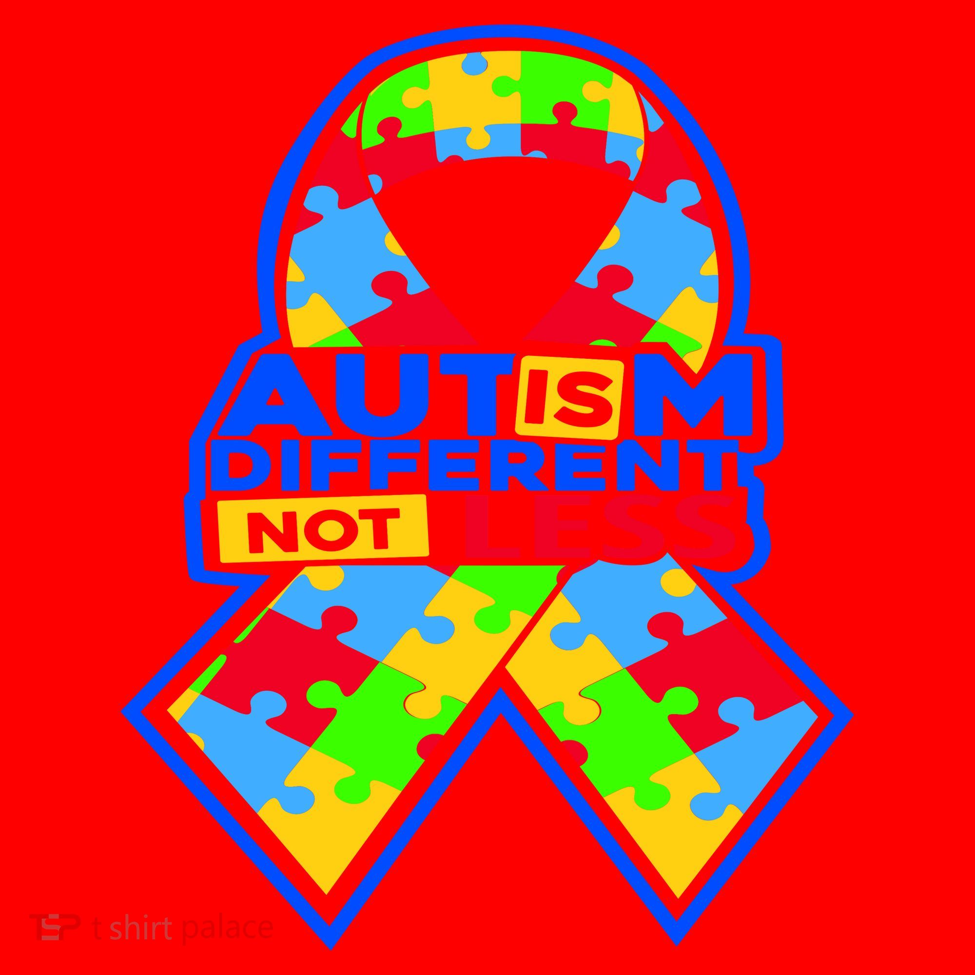Autism Awareness Different Not Less Puzzle Ribbon Santa Hat