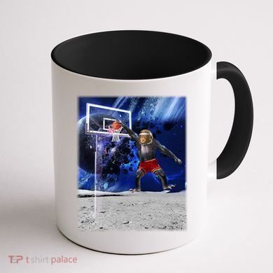 Air Ape Dunking Basketball Monkey Coffee Mug back