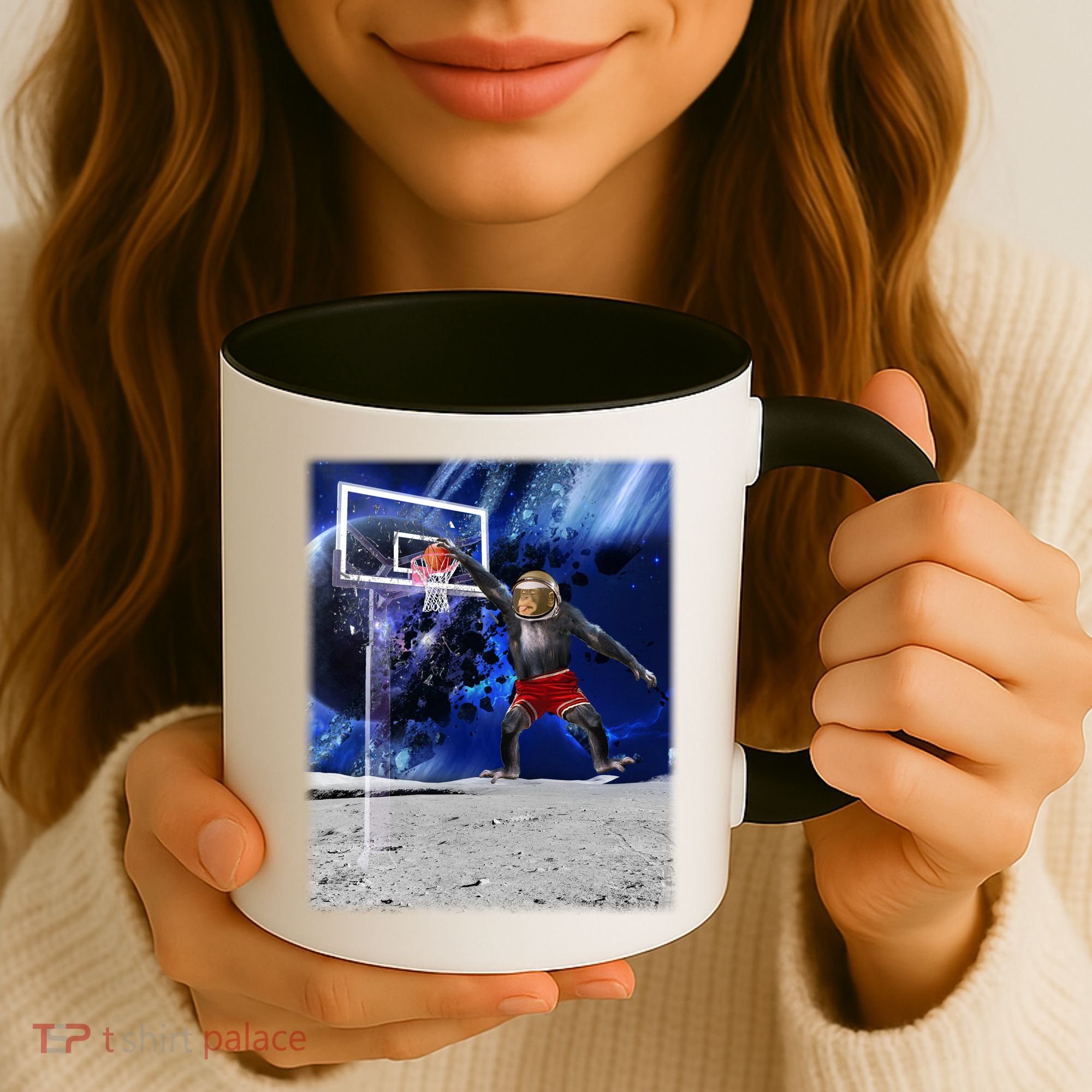 Air Ape Dunking Basketball Monkey Coffee Mug