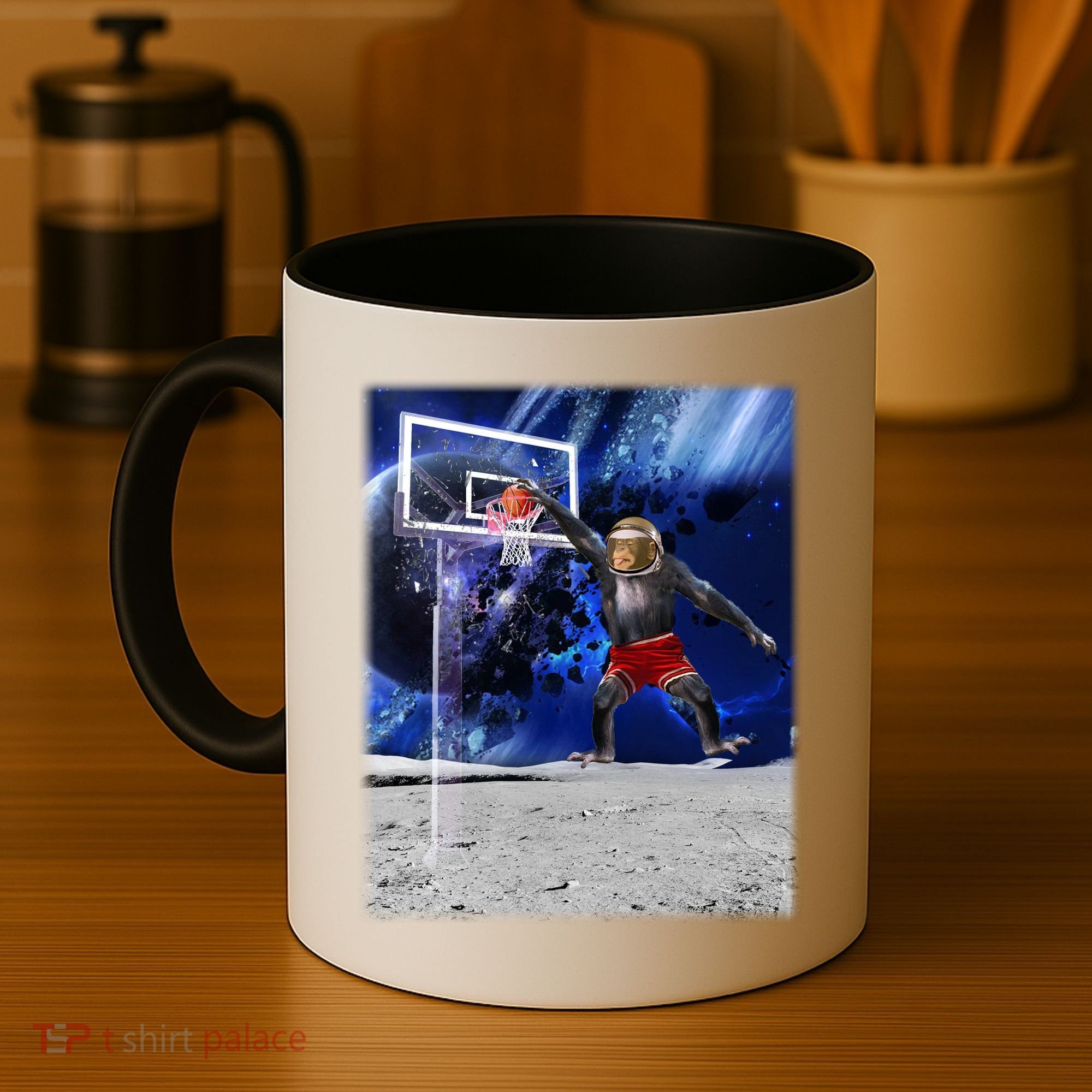 Air Ape Dunking Basketball Monkey Coffee Mug